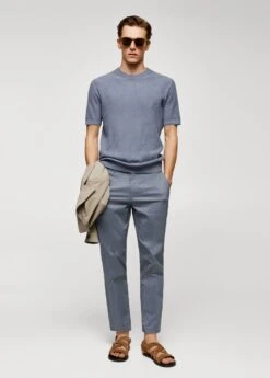 T-shirt 100 % Coton Structuré Côtelé -Vêtements Pascher 57010738 51 99999999 01