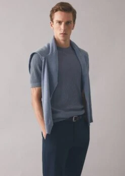 T-shirt 100 % Coton Structuré Côtelé -Vêtements Pascher 57010738 51 D5