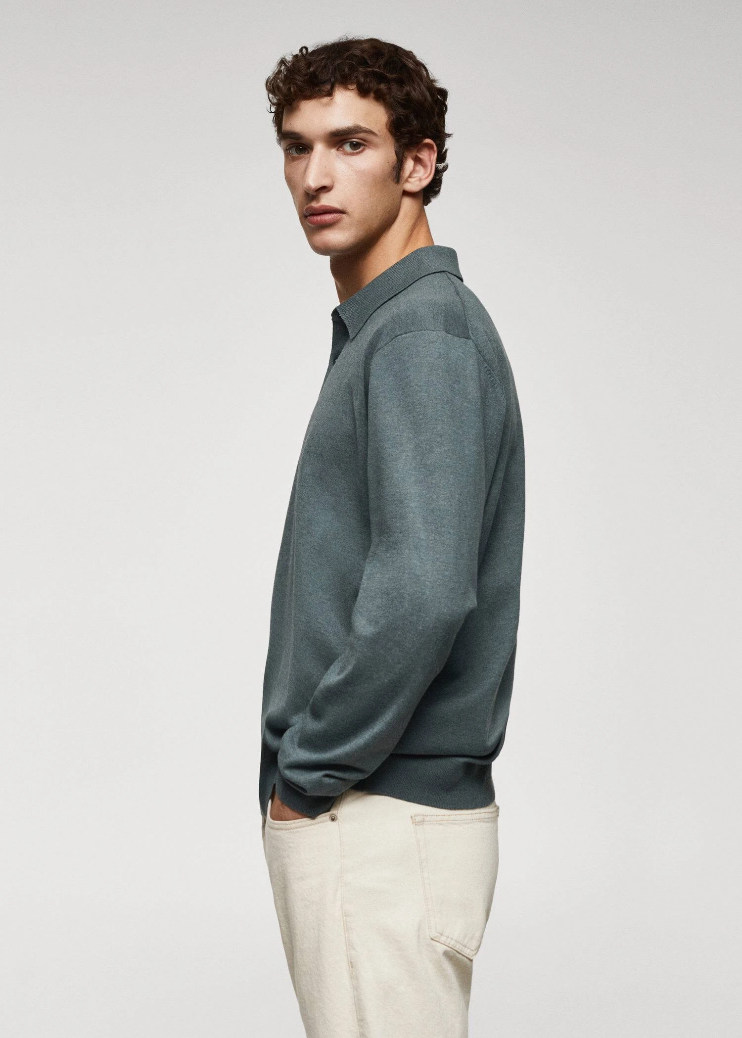 Polo Maille Coton Manches Longues 7 Polo Maille Coton Manches Longues – Image 5