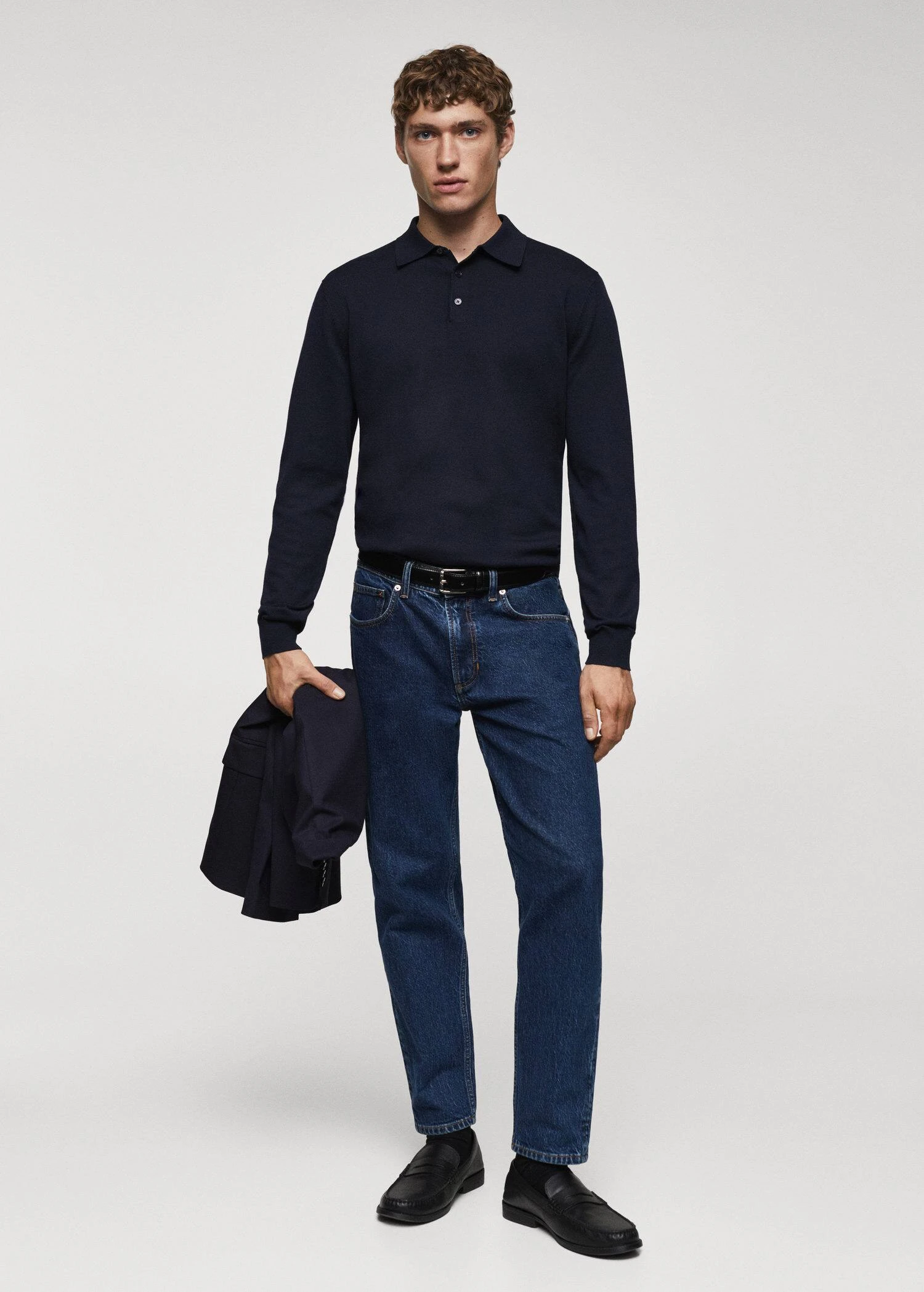 Polo Maille Coton Manches Longues 11 Polo Maille Coton Manches Longues – Image 9