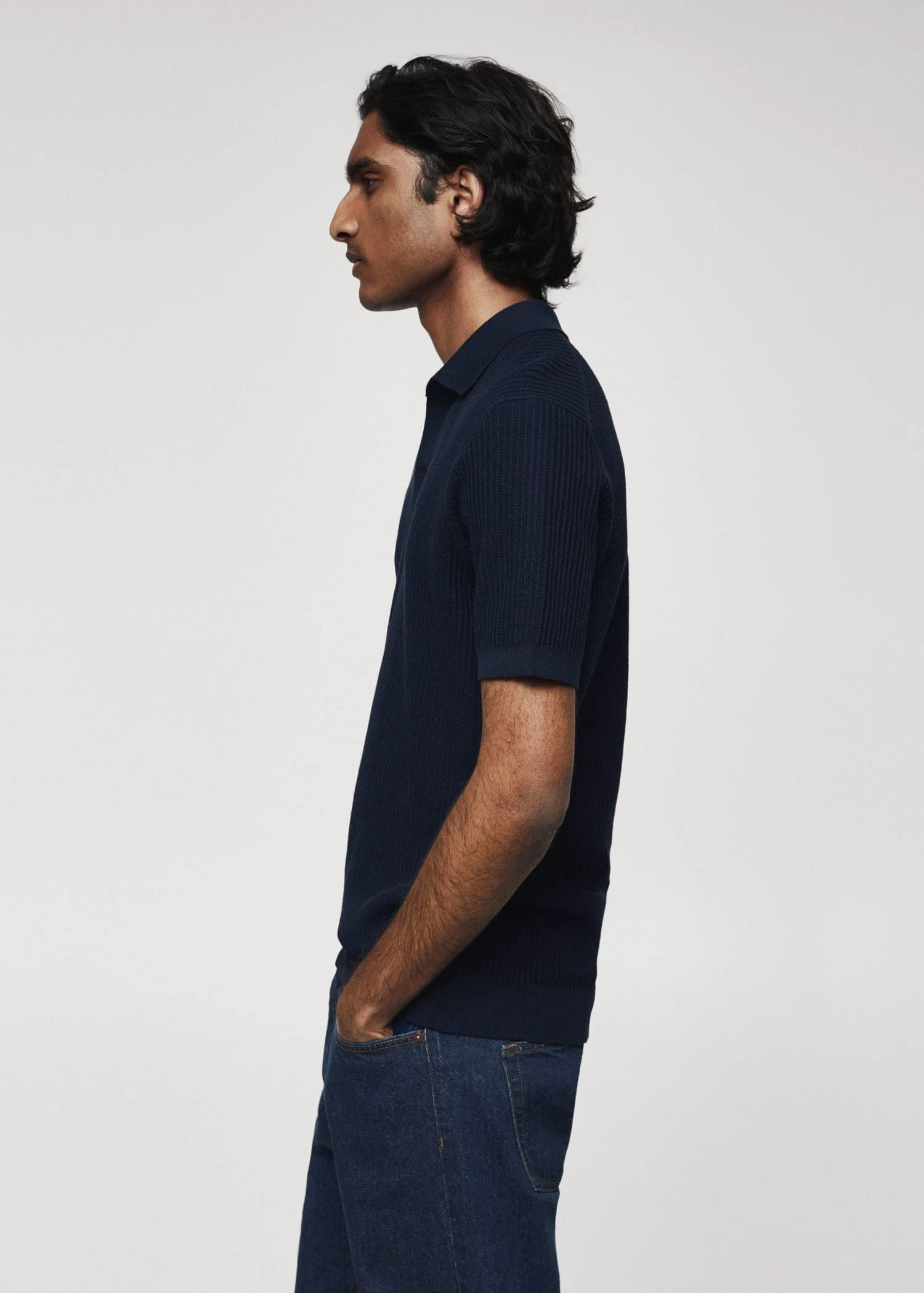 Polo Coton Maille Côtelée 7 Polo Coton Maille Côtelée – Image 5
