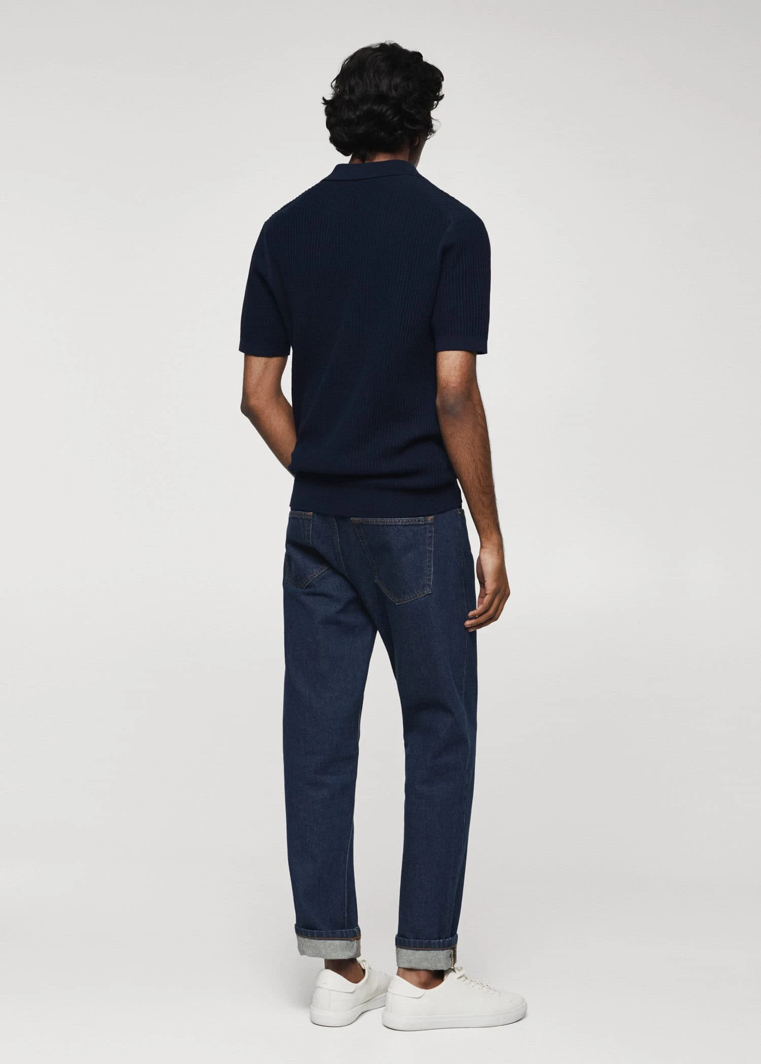 Polo Coton Maille Côtelée 5 Polo Coton Maille Côtelée – Image 3