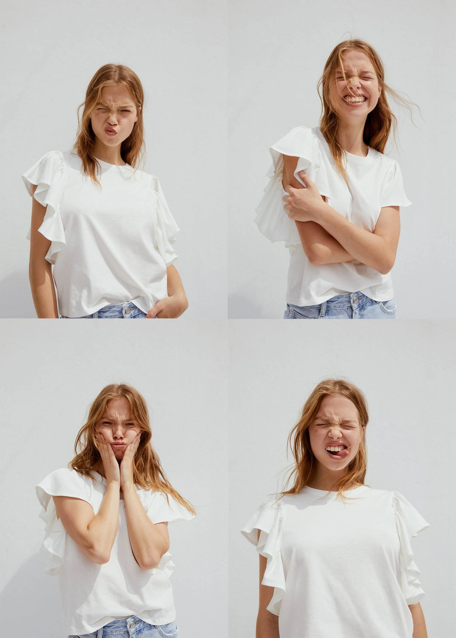 T-shirt En Coton à Volants 5 T-shirt En Coton à Volants – Image 3