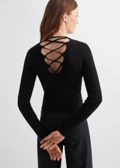 Top Maille Côtelée Ouverture Au Dos 11 Top Maille Côtelée Ouverture Au Dos -Vêtements Pascher 57010890 99 R