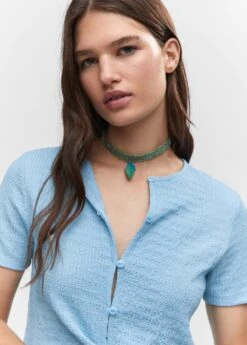 T-shirt Texturé Boutons -Vêtements Pascher 57012894 50 D1