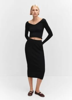 Pull-over Maille Côtelée Dos Plongeant -Vêtements Pascher 57013809 99 D6