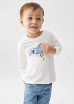 T-shirt En Coton à Dessin