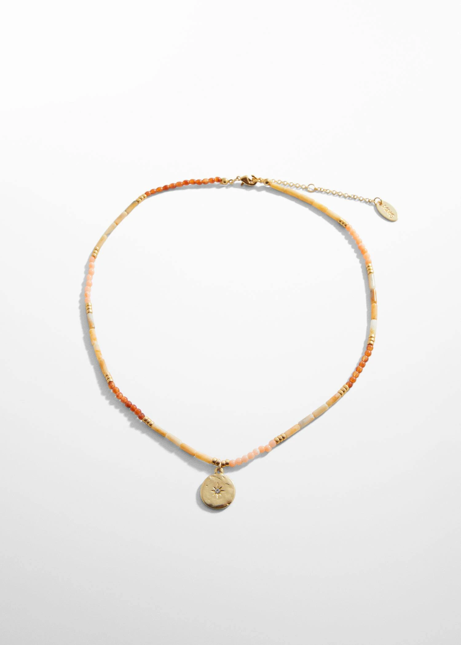 Collier Perles Avec Pendentif Métallique 3 Collier Perles Avec Pendentif Métallique