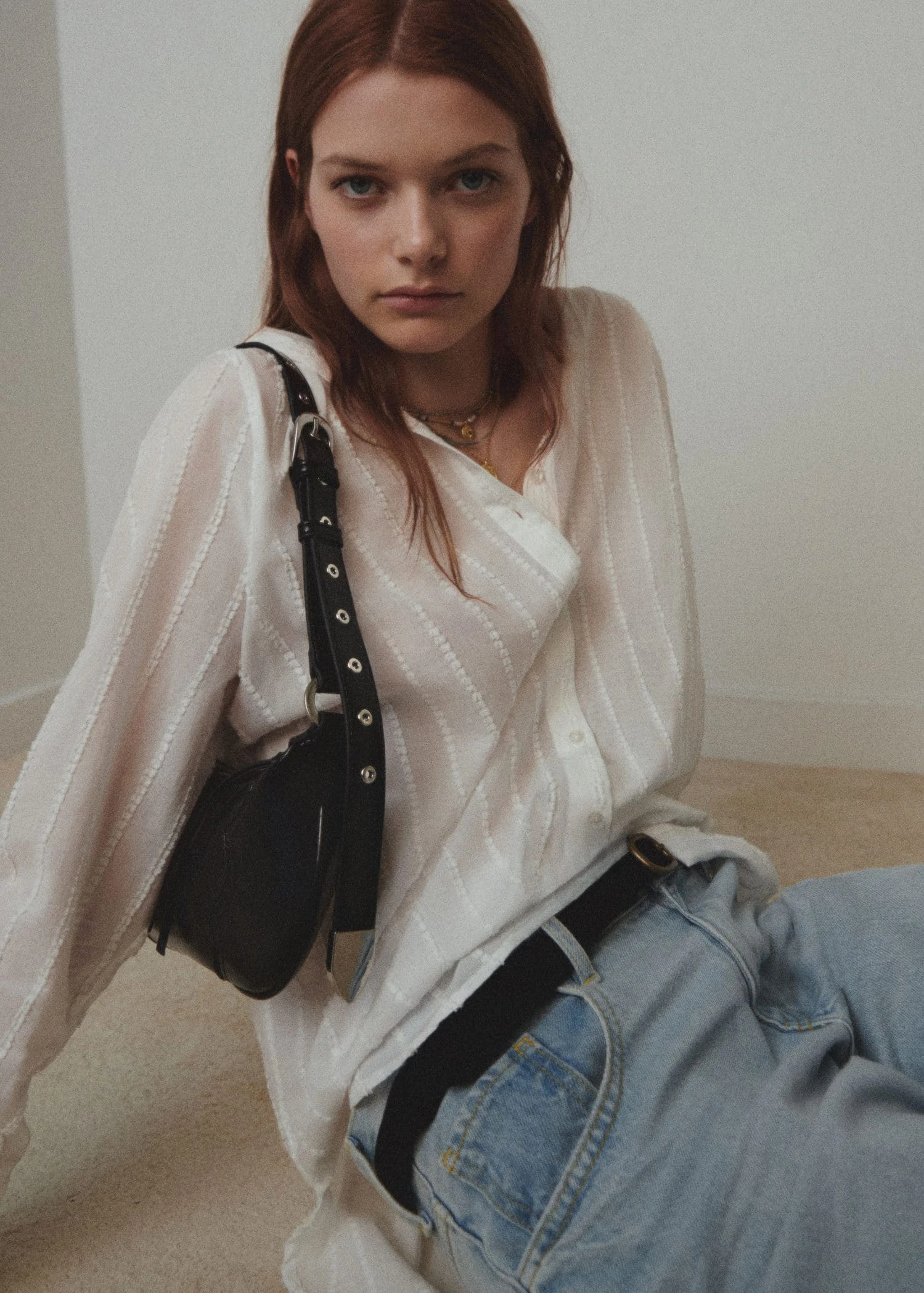 Sac Porté épaule Surpiqûres Décoratives 3 Sac Porté épaule Surpiqûres Décoratives