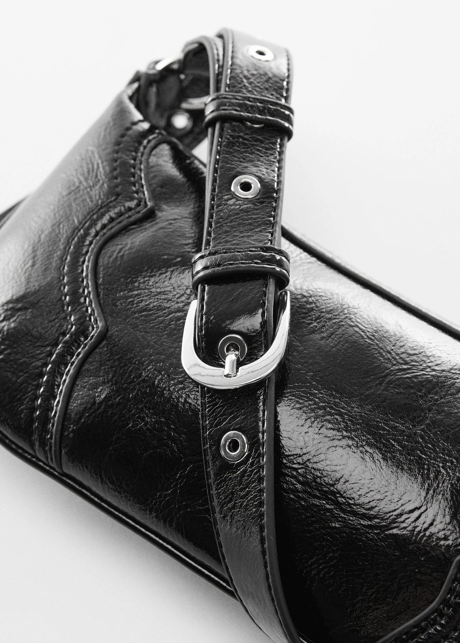 Sac Porté épaule Surpiqûres Décoratives 6 Sac Porté épaule Surpiqûres Décoratives – Image 4