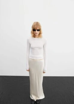 T-shirt Ajusté Manches Longues