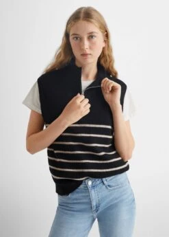 Gilet Maille Rayures