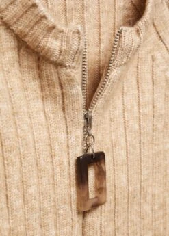 Cardigan Maille Côtelée Détail Fermeture Éclair -Vêtements Pascher 57015810 09 D8