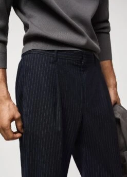 Pantalon En Laine à Fines Rayures -Vêtements Pascher 57015959 56 D1