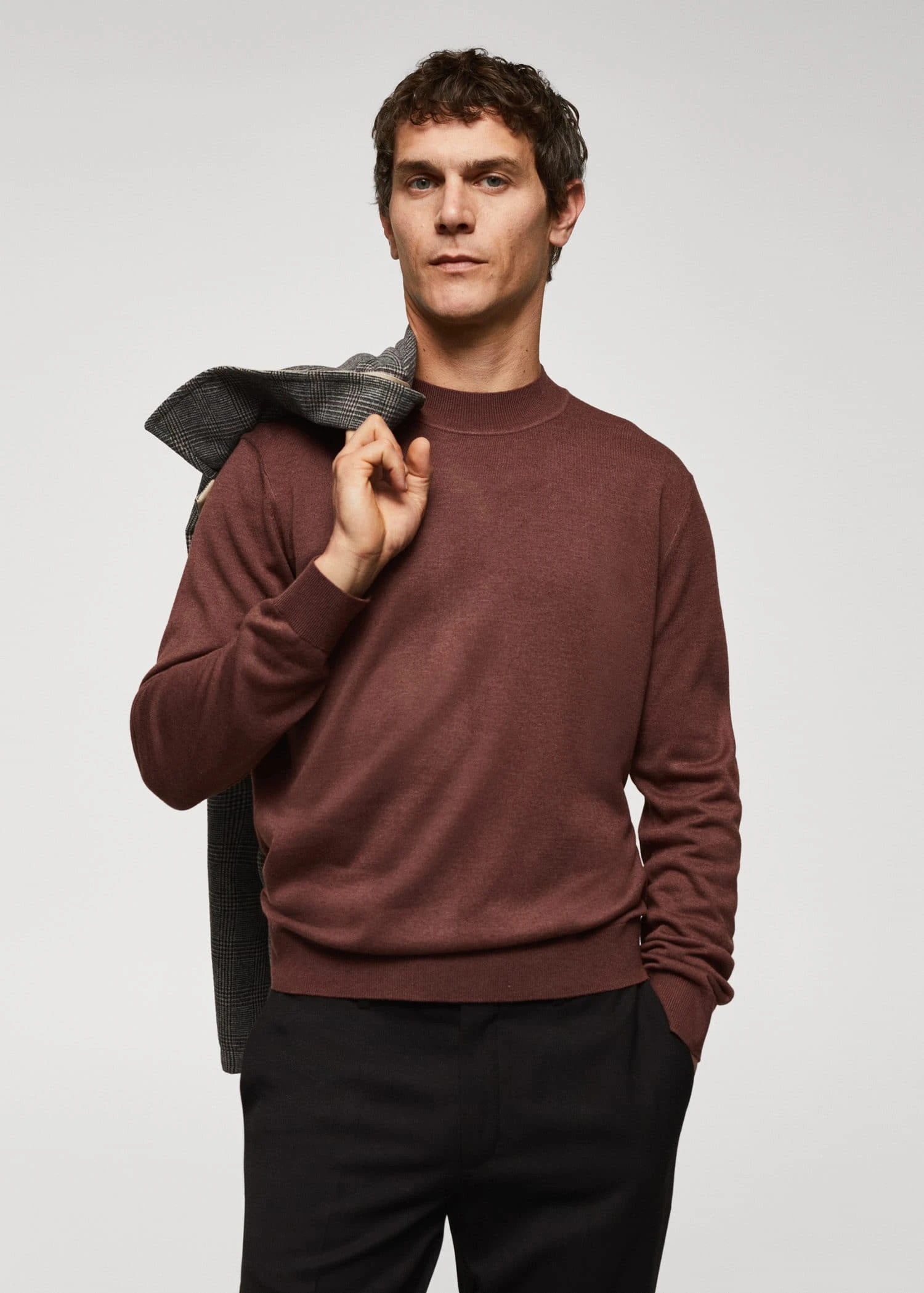 Pull-over Col Montant Tissu Recyclé 3 Pull-over Col Montant Tissu Recyclé