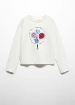 T-shirt Manches Longues Sequins