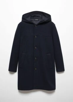 Manteau Laine Recyclée Capuche -Vêtements Pascher 57017711 56 B