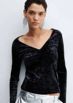 T-shirt Velours Col V -Vêtements Pascher 57019117 52 D1