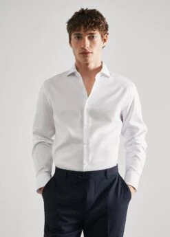 Chemise Costume Slim-fit Coton Structurée