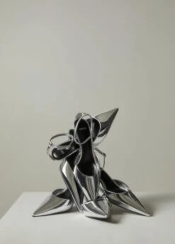 Chaussures à Talons Métallisés