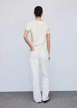 T-shirt Coton Détail Froncé -Vêtements Pascher 57022888 02 R