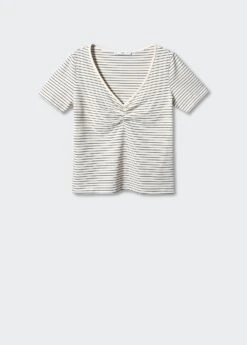 T-shirt Coton Détail Froncé -Vêtements Pascher 57022888 05 B