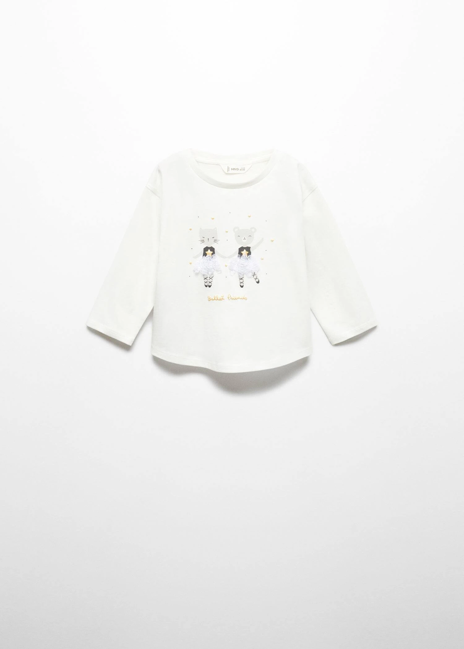 T-shirt Manches Longues Imprimé Relief 3 T-shirt Manches Longues Imprimé Relief