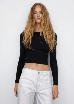 Pull-over Maille Côtelée Col Rond -Vêtements Pascher 57023811 99