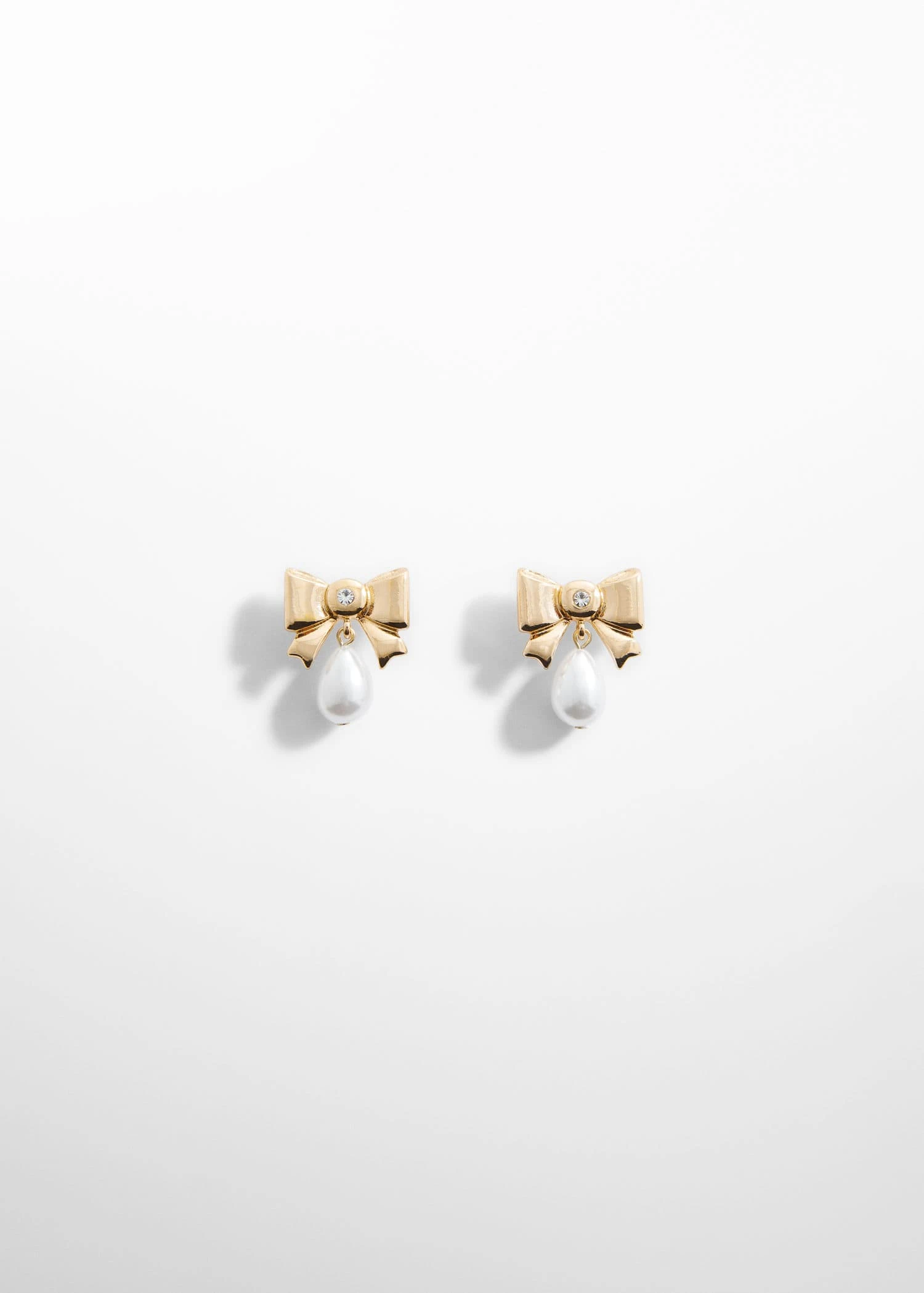 Boucles D'oreilles Nœud Détail Perle 3 Boucles D'oreilles Nœud Détail Perle