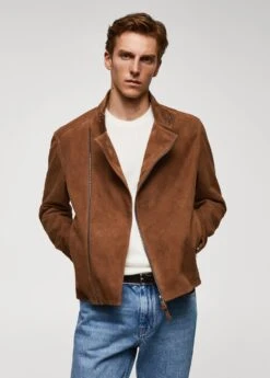 Blouson Perfecto Cuir Daim