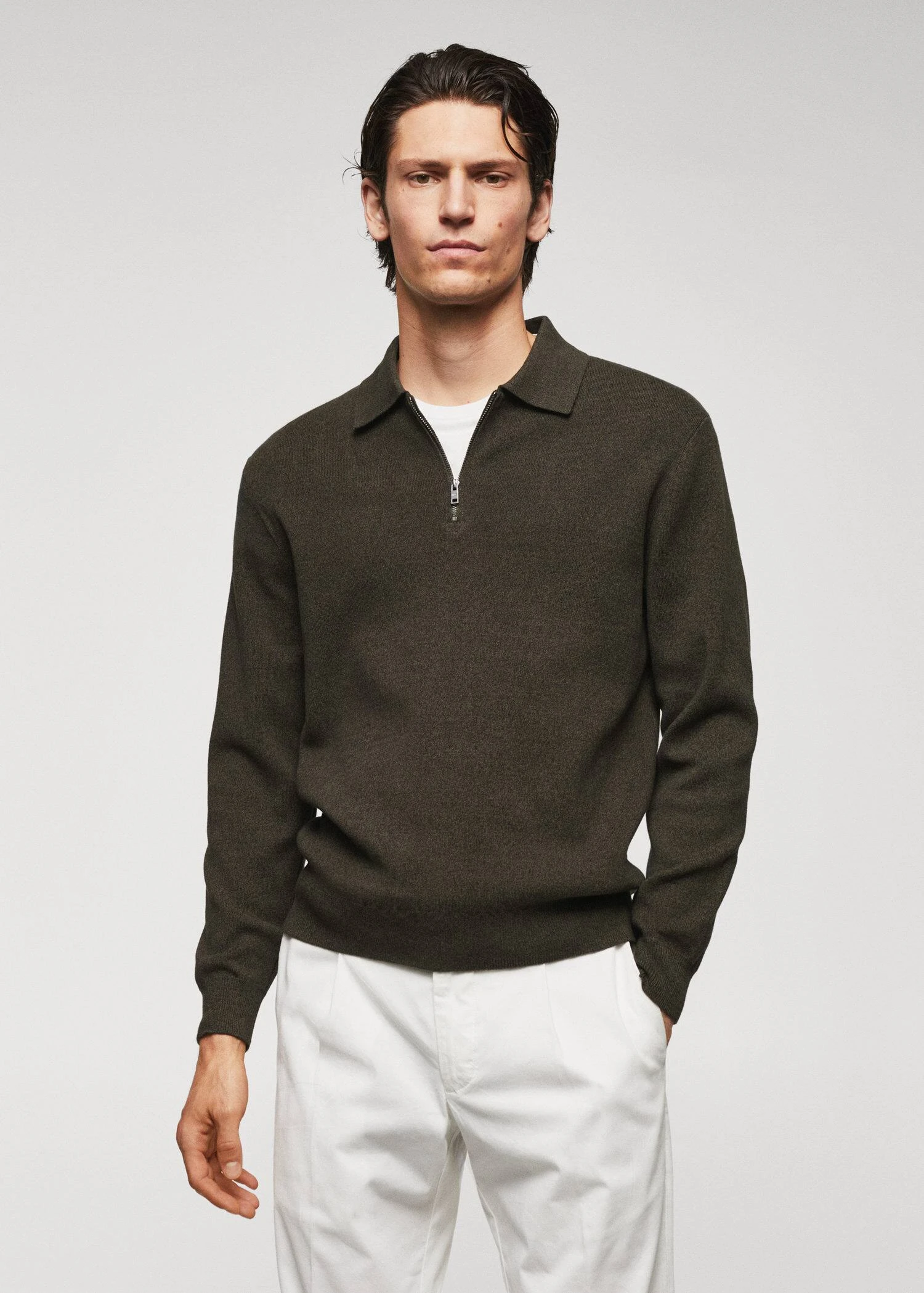 Polo Maille Coton Fermeture Éclair 3 Polo Maille Coton Fermeture Éclair