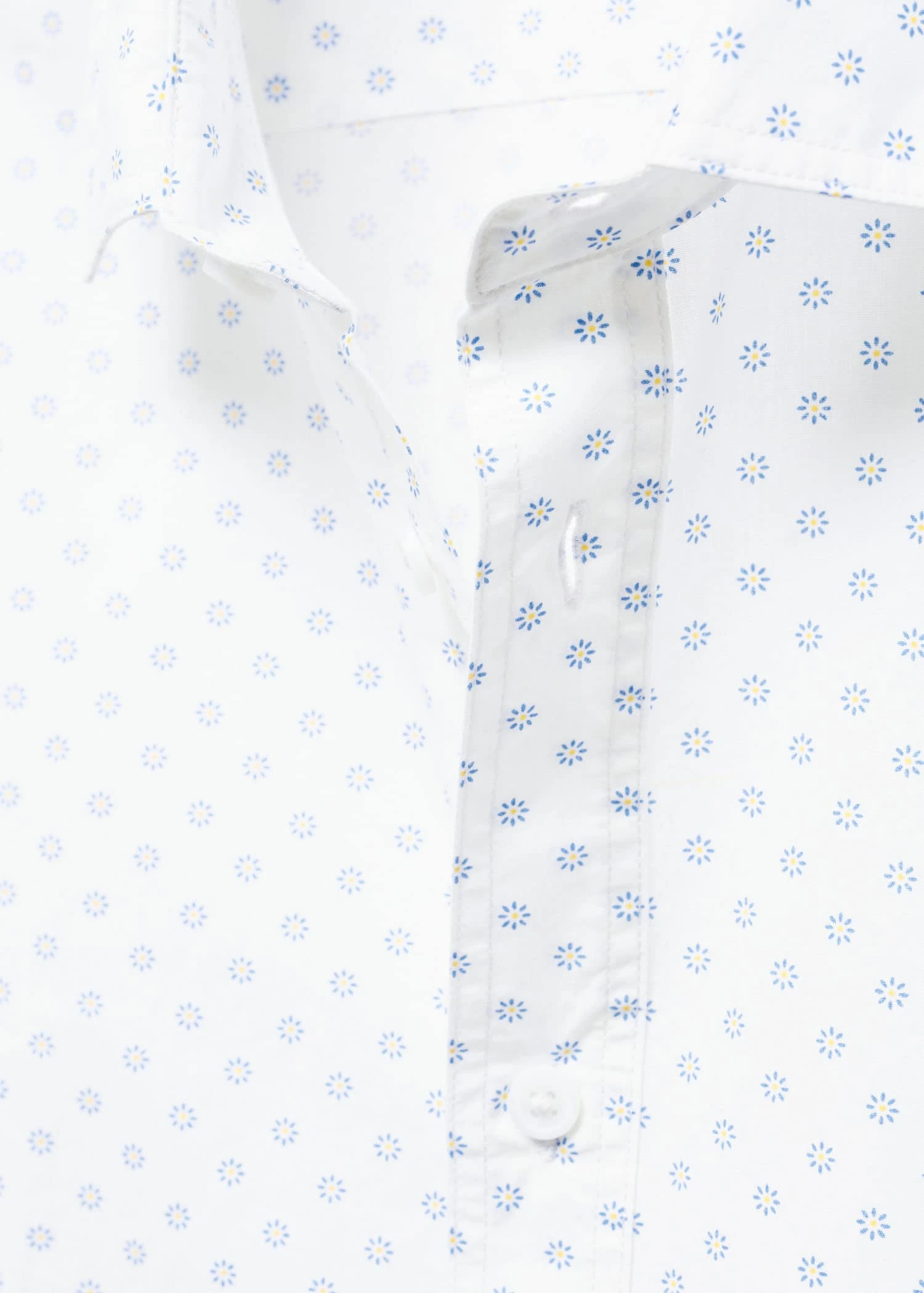 Chemise 100 % Coton Manches Courtes En Micro-imprimé 8 Chemise 100 % Coton Manches Courtes En Micro-imprimé – Image 6