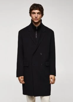 Manteau Croisé Fait Main Laine Recyclée