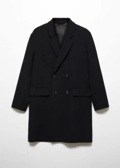 Manteau Croisé Fait Main Laine Recyclée -Vêtements Pascher 57025951 99 B