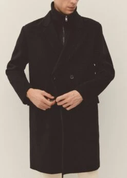 Manteau Croisé Fait Main Laine Recyclée -Vêtements Pascher 57025951 99 D6