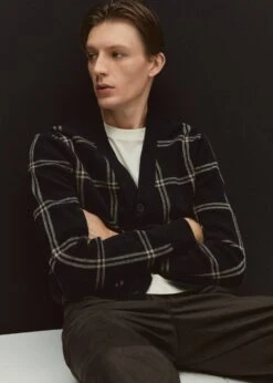 Cardigan Maille Fine Carreaux-fenêtres 15 Cardigan Maille Fine Carreaux-fenêtres -Vêtements Pascher 57025967 99 D5