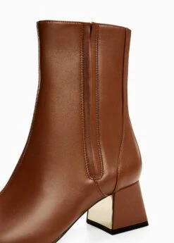 Bottines En Cuir à Talon Métallisé -Vêtements Pascher 57025977 CU D2