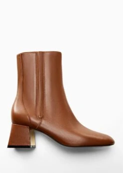 Bottines En Cuir à Talon Métallisé -Vêtements Pascher 57025977 CU D5