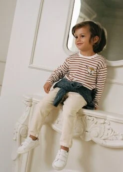 Pantalon Velours Côtelé Boutonné