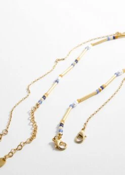 Collier à Double Pendentif -Vêtements Pascher 57026007 OR D1