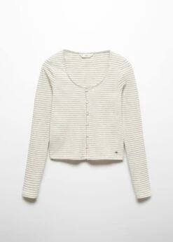 T-shirt à Rayures Et Boutons