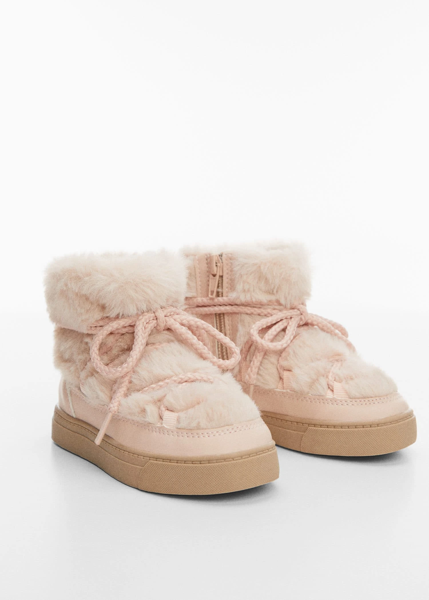 Bottines Lacets Fausse Fourrure 3 Bottines Lacets Fausse Fourrure