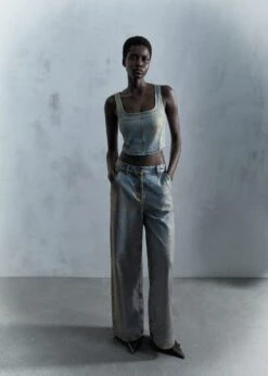 Jean Wideleg Foil -Vêtements Pascher 57027128 OR D7