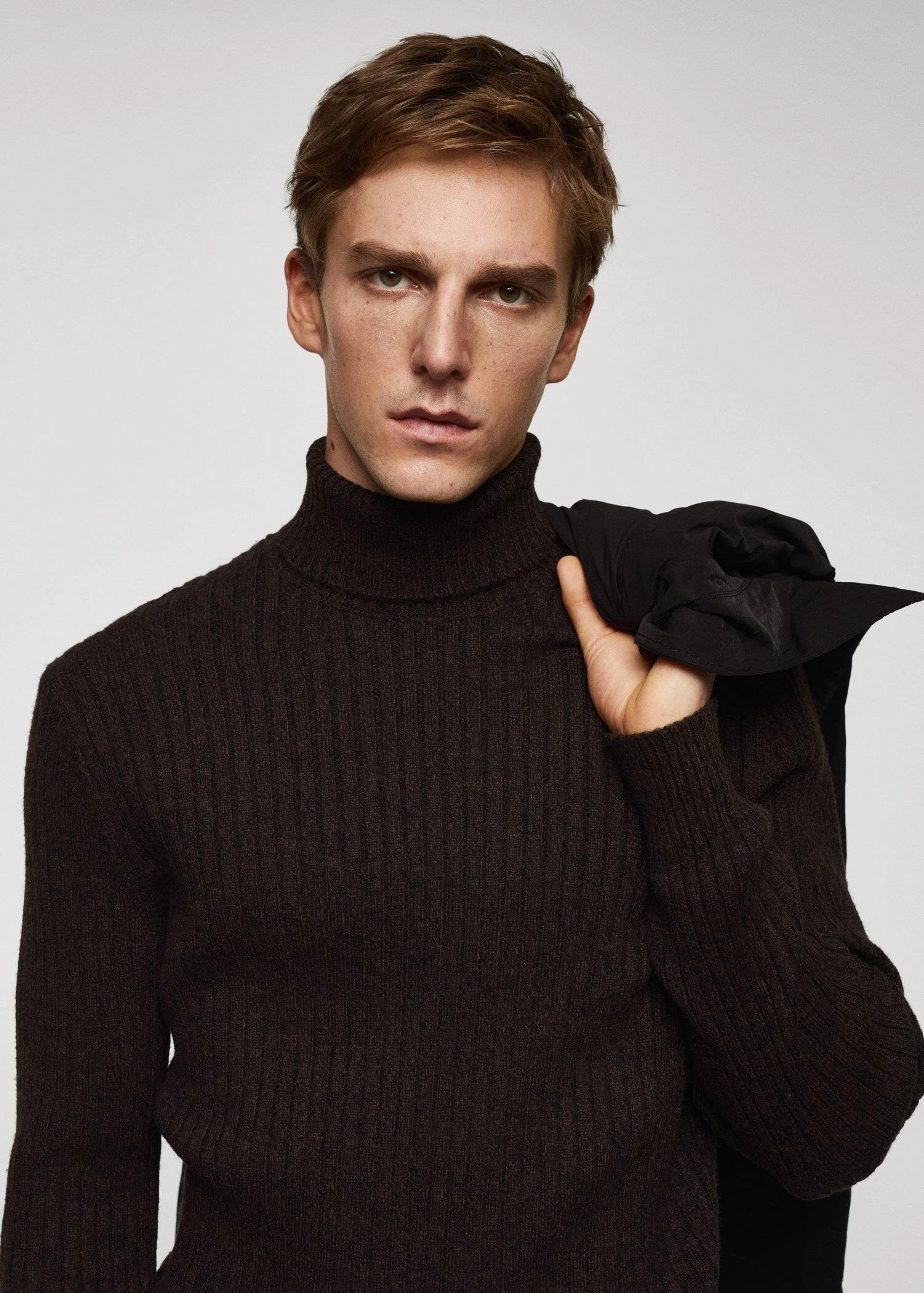 Pull-over Laine Col Montant Maille Côtelée 6 Pull-over Laine Col Montant Maille Côtelée – Image 4