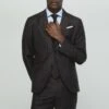 Veste Costume Croisée Laine Vierge