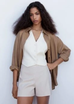 Short Taille Haute Lin -Vêtements Pascher 57030259 06