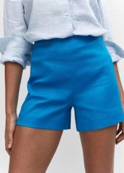 Short Taille Haute Lin