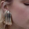Boucles D'oreilles Maxi Relief Ondulées