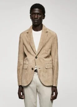 Veste 100 % Cuir Daim