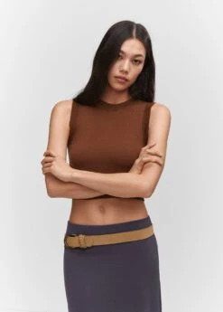 Crop Top Emmanchures Américaines 27 Crop Top Emmanchures Américaines -Vêtements Pascher 57034006 30